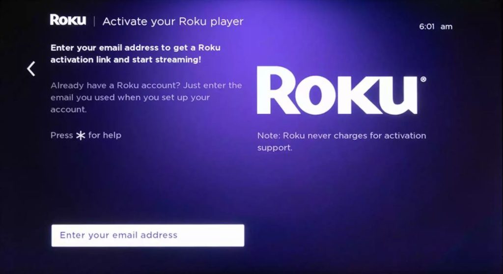 activate roku streaming device