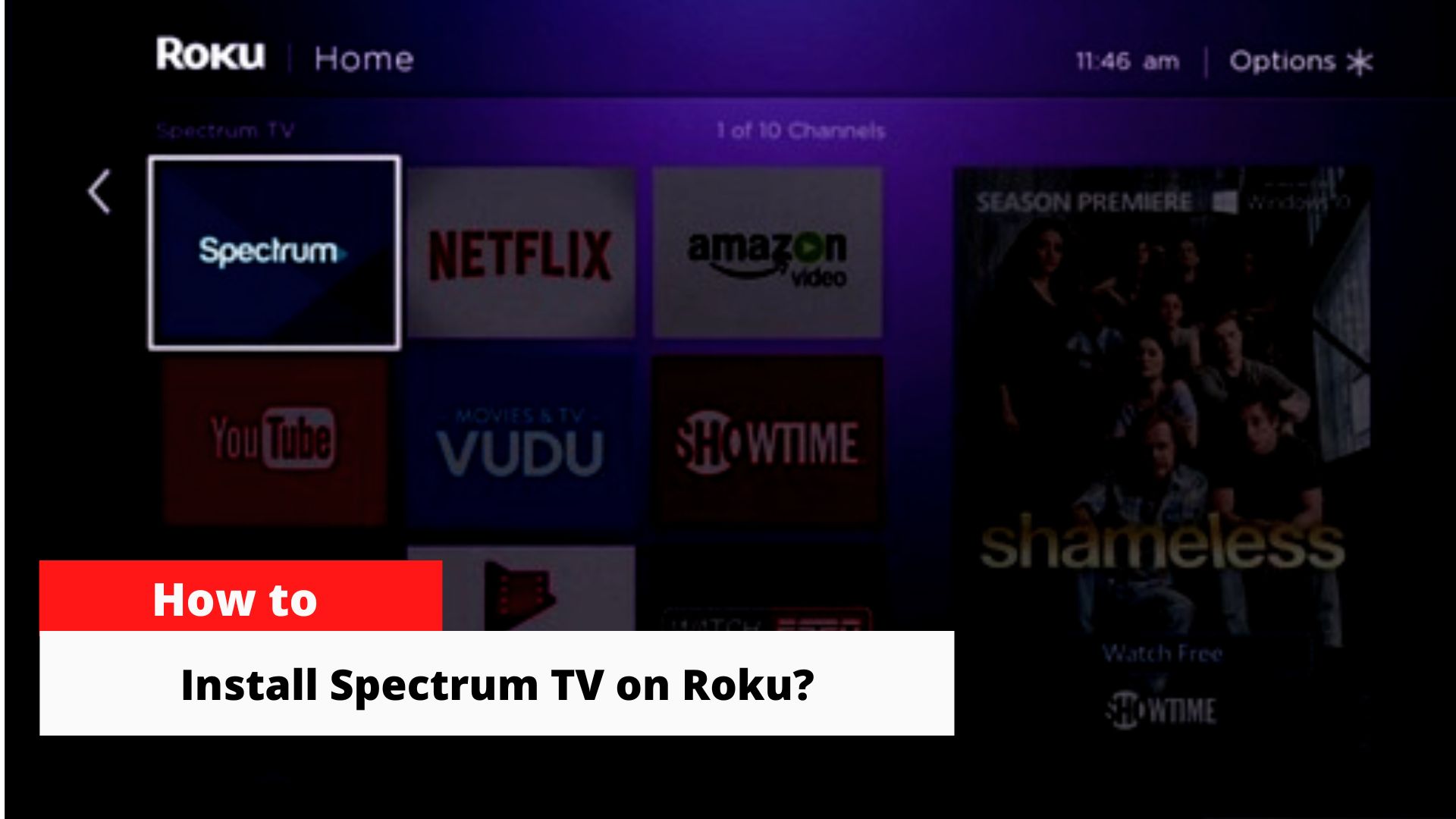 How to install Spectrum TV on Roku?